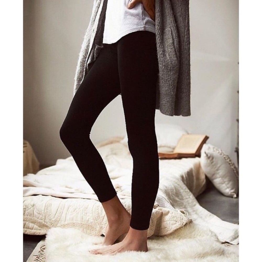 NWT black fleece leggings - Picture 1 of 6